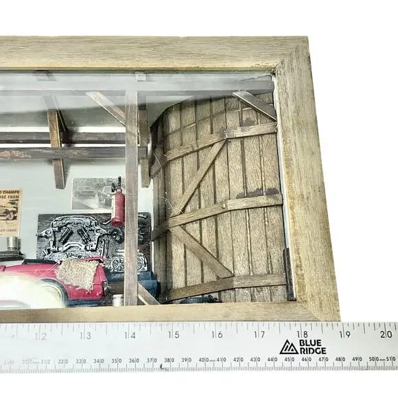 The Window Pane Curio Collection Mustang Car Garage Miniature Model Diorama 2002 - Picture 15 of 16